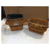 (2) Longaberger Baskets w/ Protective Insert
