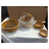 (4) Longaberger Baskets w/ Non Matching Lids
