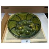 Indiana Glass Co. Green Eggs Hors D
