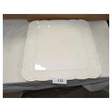 Large Square White Platter