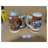 (2) Budweiser Steins