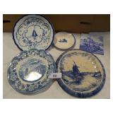 Wind Mill & Boat Blue/White Dishware