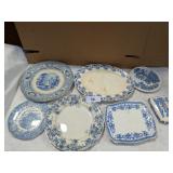 Assorted Blue & White Dishware