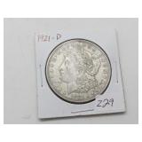 1921 D Morgan Silver Dollar