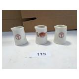 (3) Vintage Restaurant Grade Creamers w/