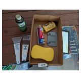 License Plate, Fix-A-Flat, Windshield Cleaner &