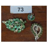 (3) Green Themed Brooches