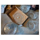 (4) Glass Bowls & (2) Glass Platters