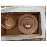 Pink Toned Salad Bowls & Dinner Plates