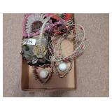 Basket, Heart Candle Holders & Other