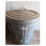 Galvanized Trash Can w/ Lid
