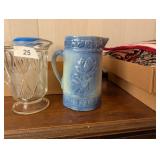 Stoneware Pitcher, Glass Pitcher & Plastic