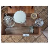 Plastic & Glass Storage Containers & Lemon Juicer