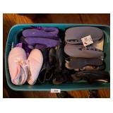 Large Tote & Lid w/ Shoes & House Slippers