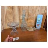 Glass Decanter, Vases & Other