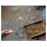 Glass Platter, Candy Dish, Gravy Bowl & Other