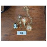 Clip-On Earrings, Necklaces & Pin