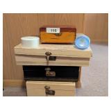 Assorted Jewelry Boxes & Plastic Cases