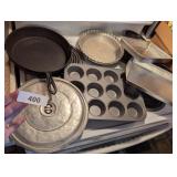 Cast Iron Skillet, Muffin Pan & Other
