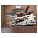 Butcher Knives, Sharpening Stone & Other