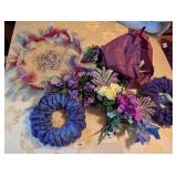 Artificial Flowers,Yarn Wreath & Other