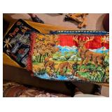 Wall Tapestry & Vintage Wood-Like Calendars