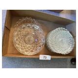 Pink Oval Bowl + Clear Dessert Plates & More