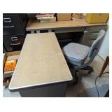 Vintage Royal Metal Furniture Office Desk w/