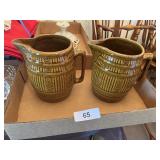 (2) Barrel Style Pitchers