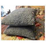 (2) Oversized Fuzzy Pillows