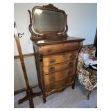Beautiful High Boy Dresser w/ Beveled Mirror