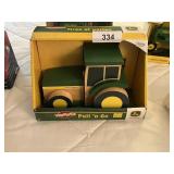 Wood John Deere Pull & Go Toy Tractor