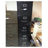 Vintage Five Drawer Metal File Cabinet