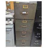 Vintage Four Drawer Metal File Cabinet