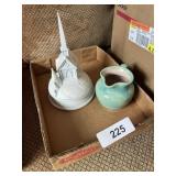 Church Music Box & Small Pitcher