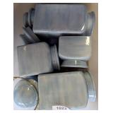 (4) Pc. Light Blue Ceramic Canister Set in