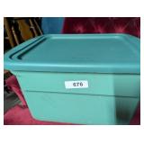 (2) Small Plastic Storage Totes w/ Lid