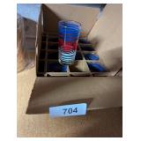 (12) Libbey Safedge Renn Patriotic Design Glasses
