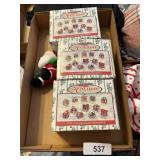 (3) Sets Holiday Miniature Village Ornaments