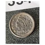 1851 Large One Cent Coin