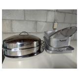 Stainless Steel Roaster w/ Serving Tray &