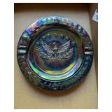 Blue/Purple Iridescent 1776 Design Ashtray