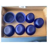 Anchor Hocking Dark Blue Custard Cups