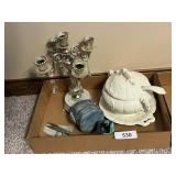 Candelabra, Soup Tureen, Trimming Scissors