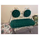 White Metal Frame Settee