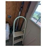 Broom & Swiffer Handles + Metal Step Stool
