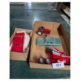 IH Diecast Tractor (Broken Wheel), Plastic Semi, +