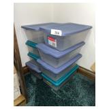 (8) Plastic Shoe Boxes