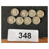 (8) Mercury Dimes
