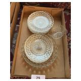 Bubble Glass Bowl & Dessert Plates
